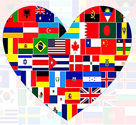 Flags heart