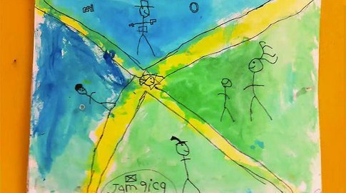 Children flag art Children flag art